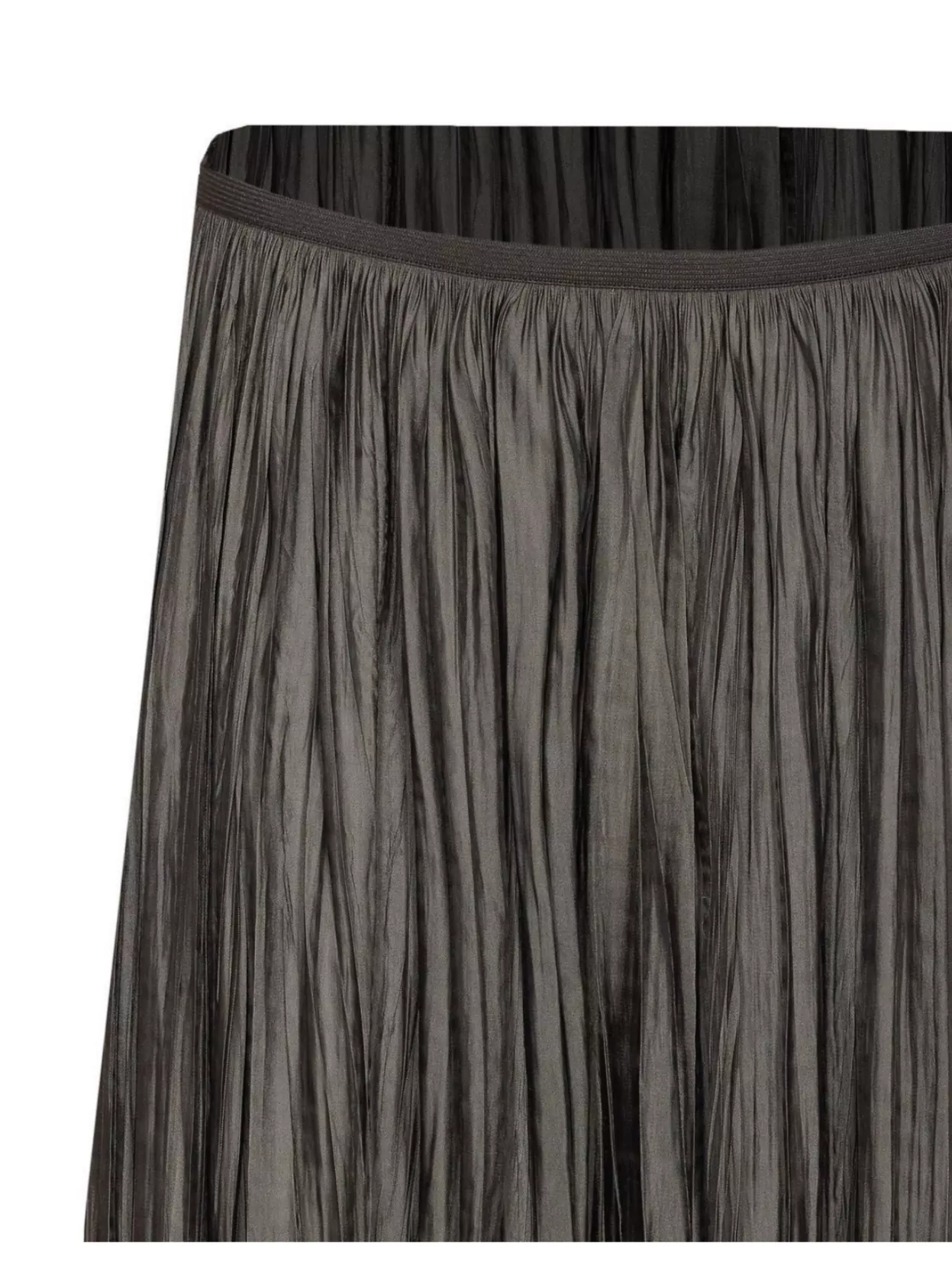 Roberto Collina Midi Pleated Skirt Sheer Overlay In Black