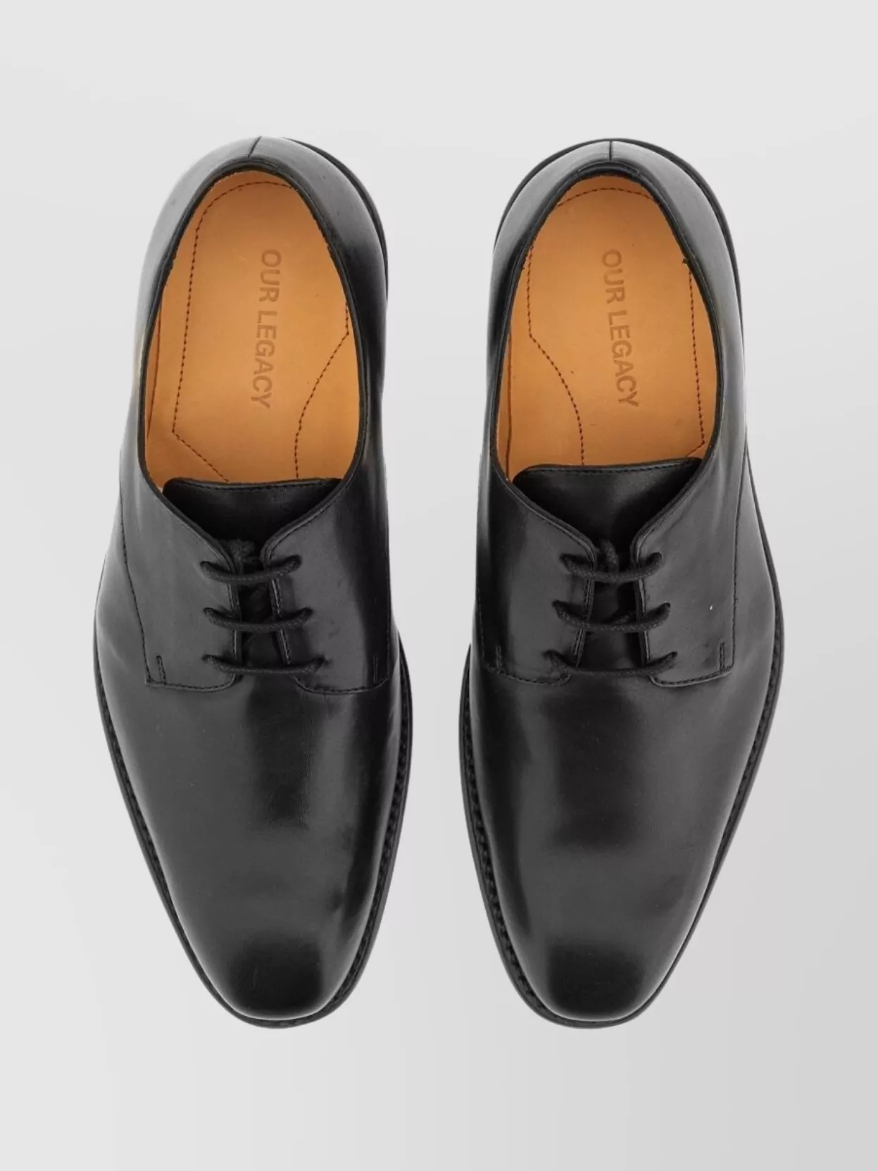 Our Legacy Leather Round Toe Loafers Karasu Model In Black