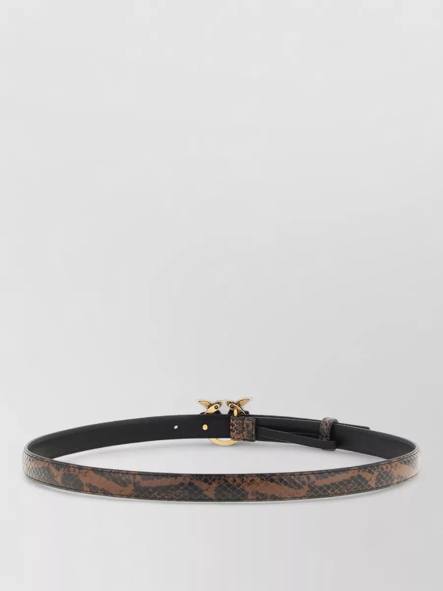 Pinko leather python print belt