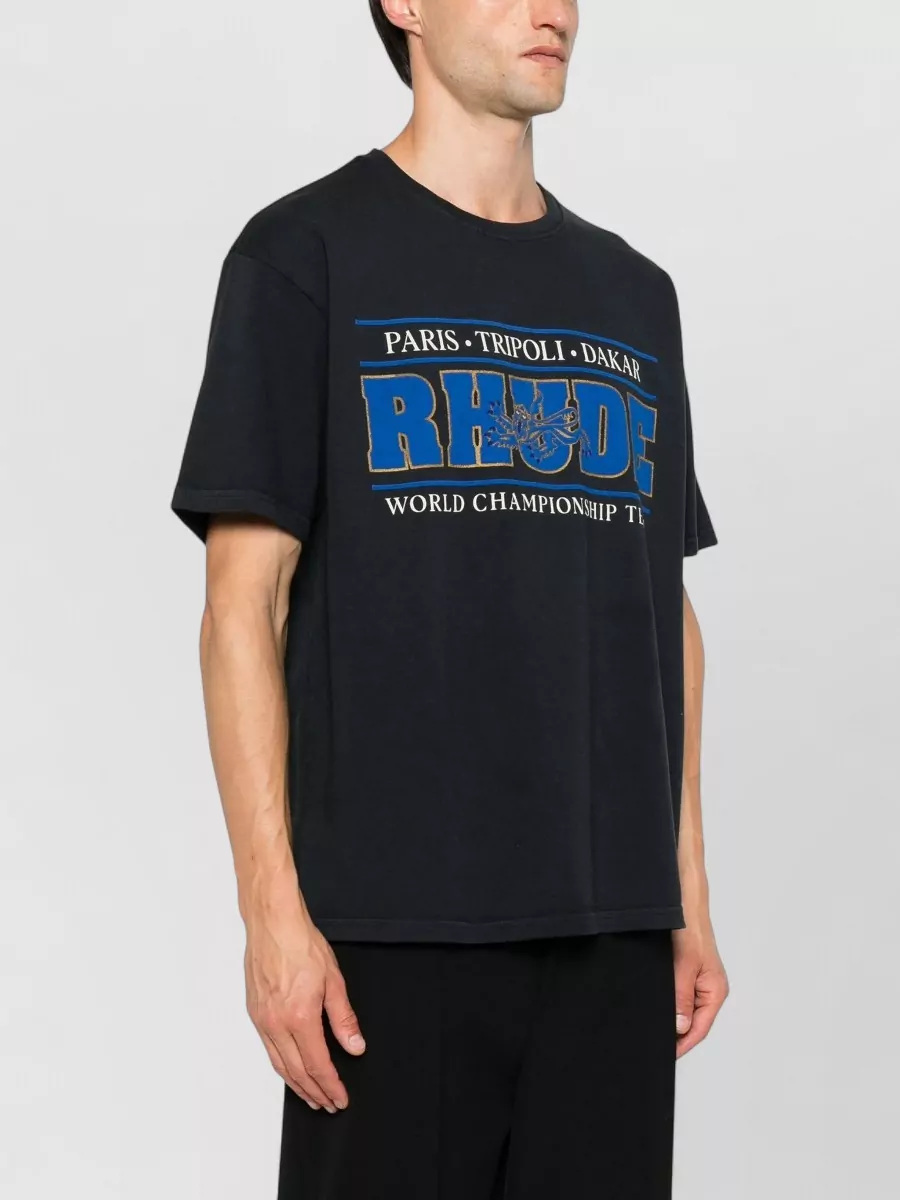 Rhude Printed Cotton Crewneck T-Shirt