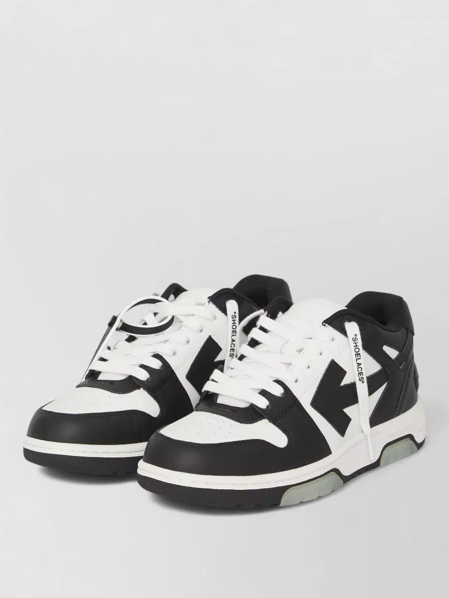 Off-White Leather Low-Top Sneakers