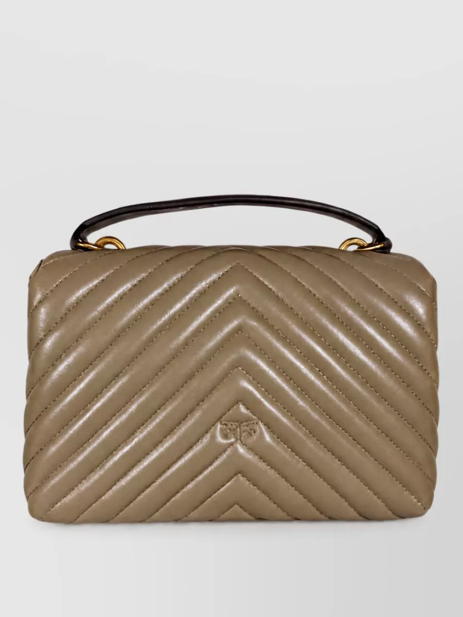 Pinko Love Bag Puff Leather Clutch Bag