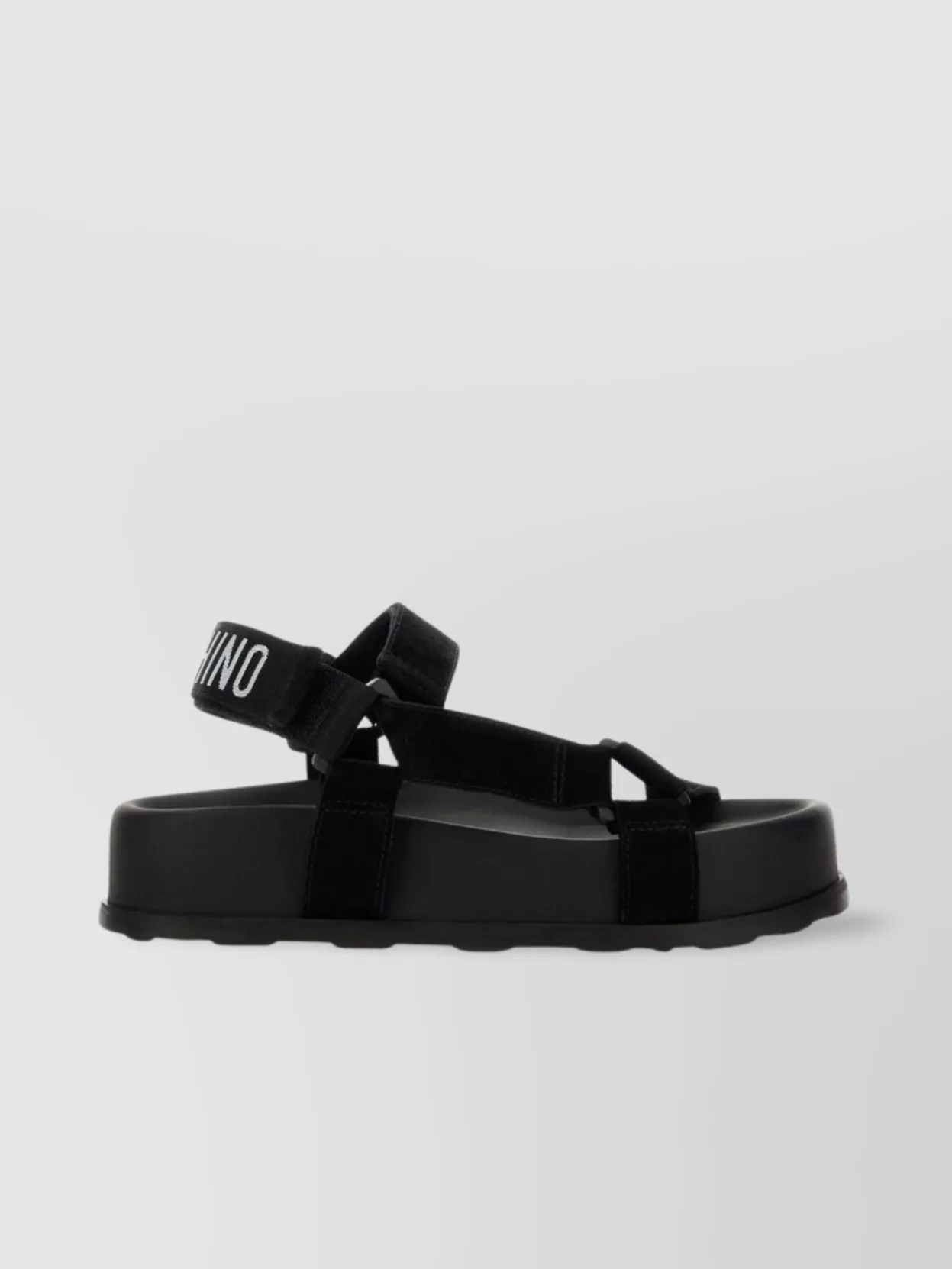 Moschino Logo Open Toe Platform Sandals