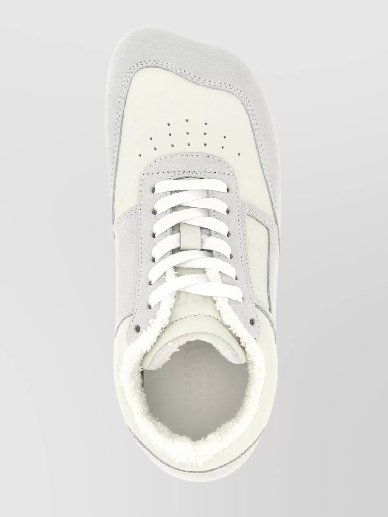 Shop Mm6 Maison Margiela 'sneakers Silhouette Suede Panels Perforated Rubber Sole'