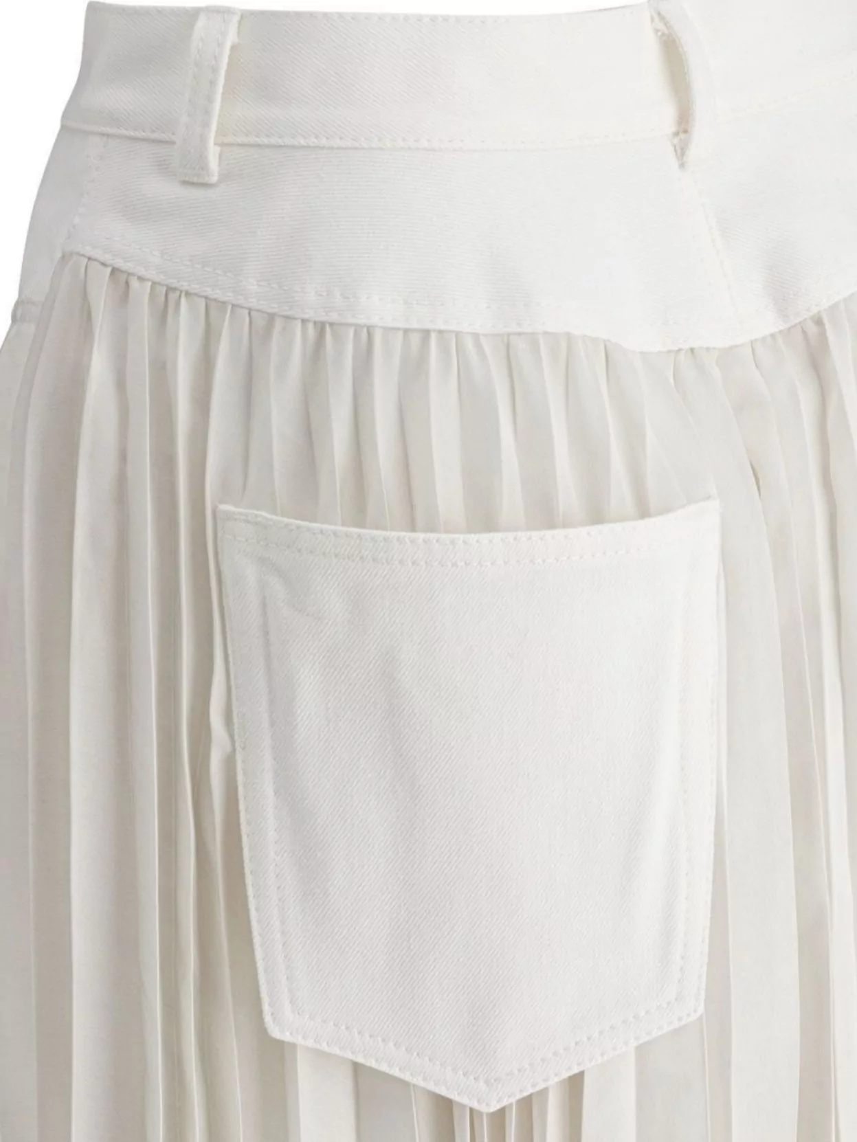 Sacai Pleated Skirt With Belt Loops And Front Pockets