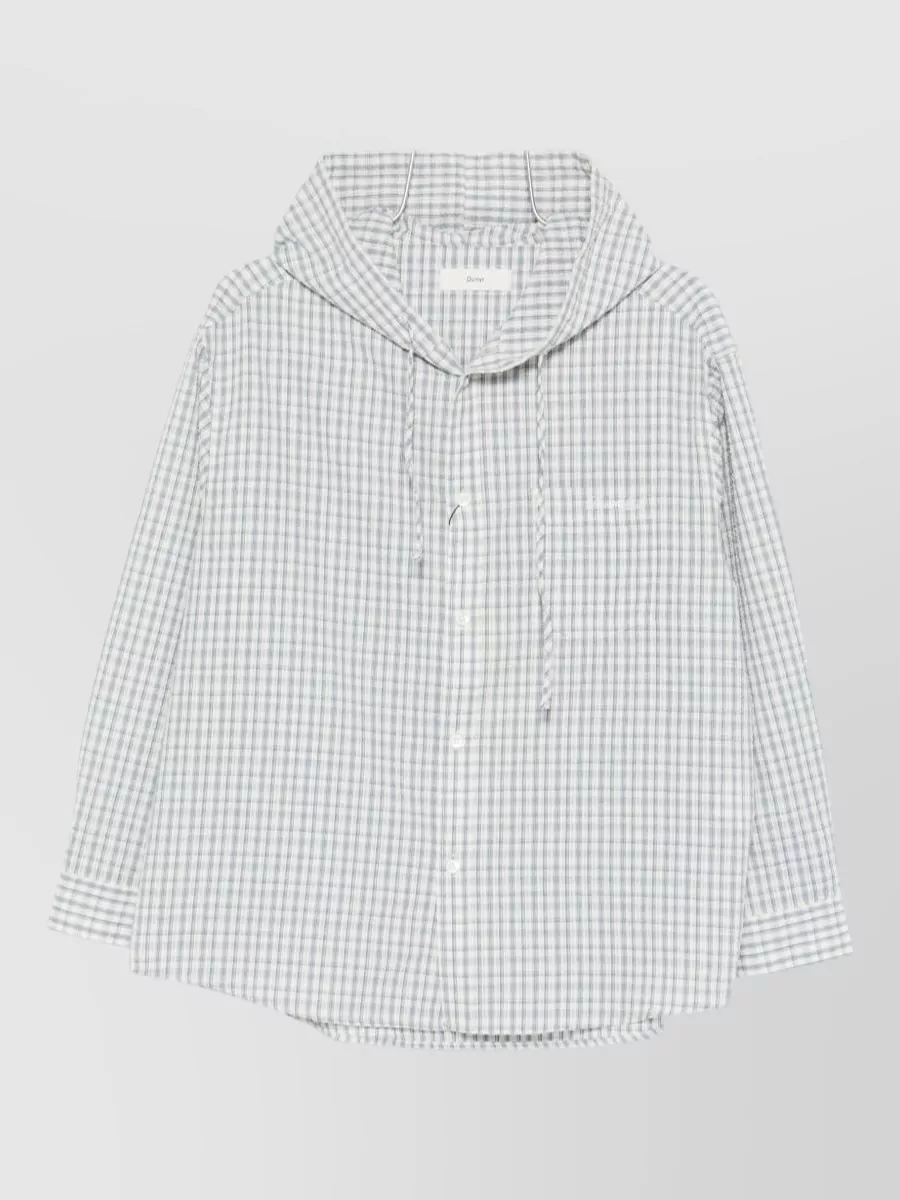 Dunst checked hooded shirt jacket