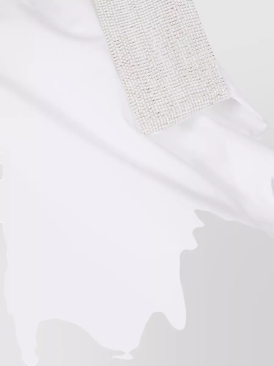 Fabiana Filippi Long Sleeve Top Embellished Collar