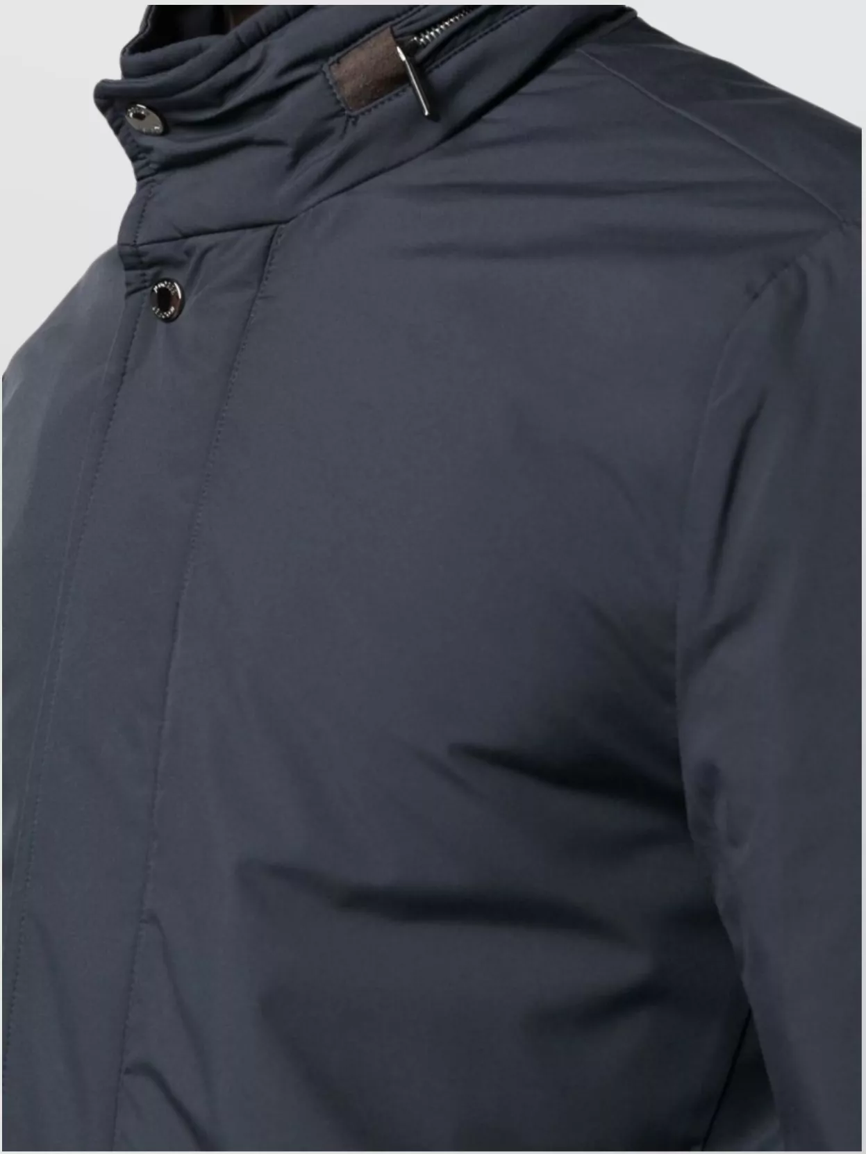 Moorer Wool Parka With High Neck And Side Pockets