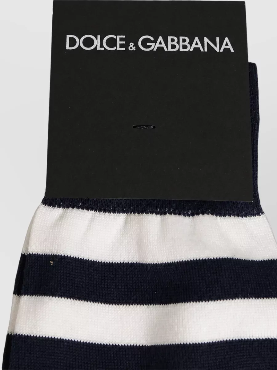 Dolce&Gabbana Striped Mid Calf Socks