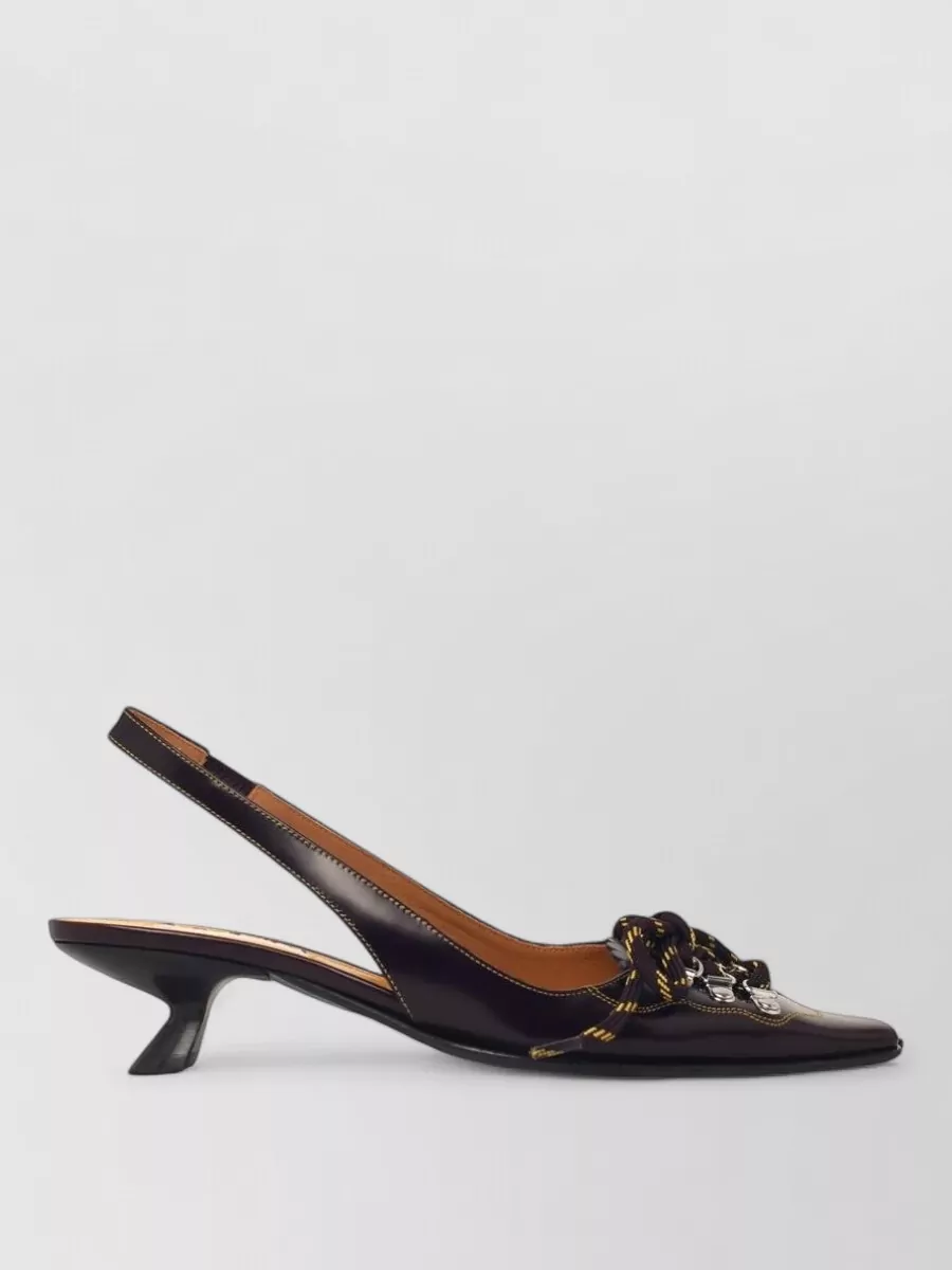 Marni Leather Slingback Mules
