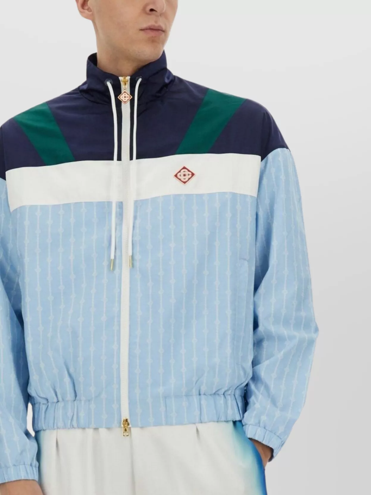 Casablanca Track Jacket Laurel Pinstripe