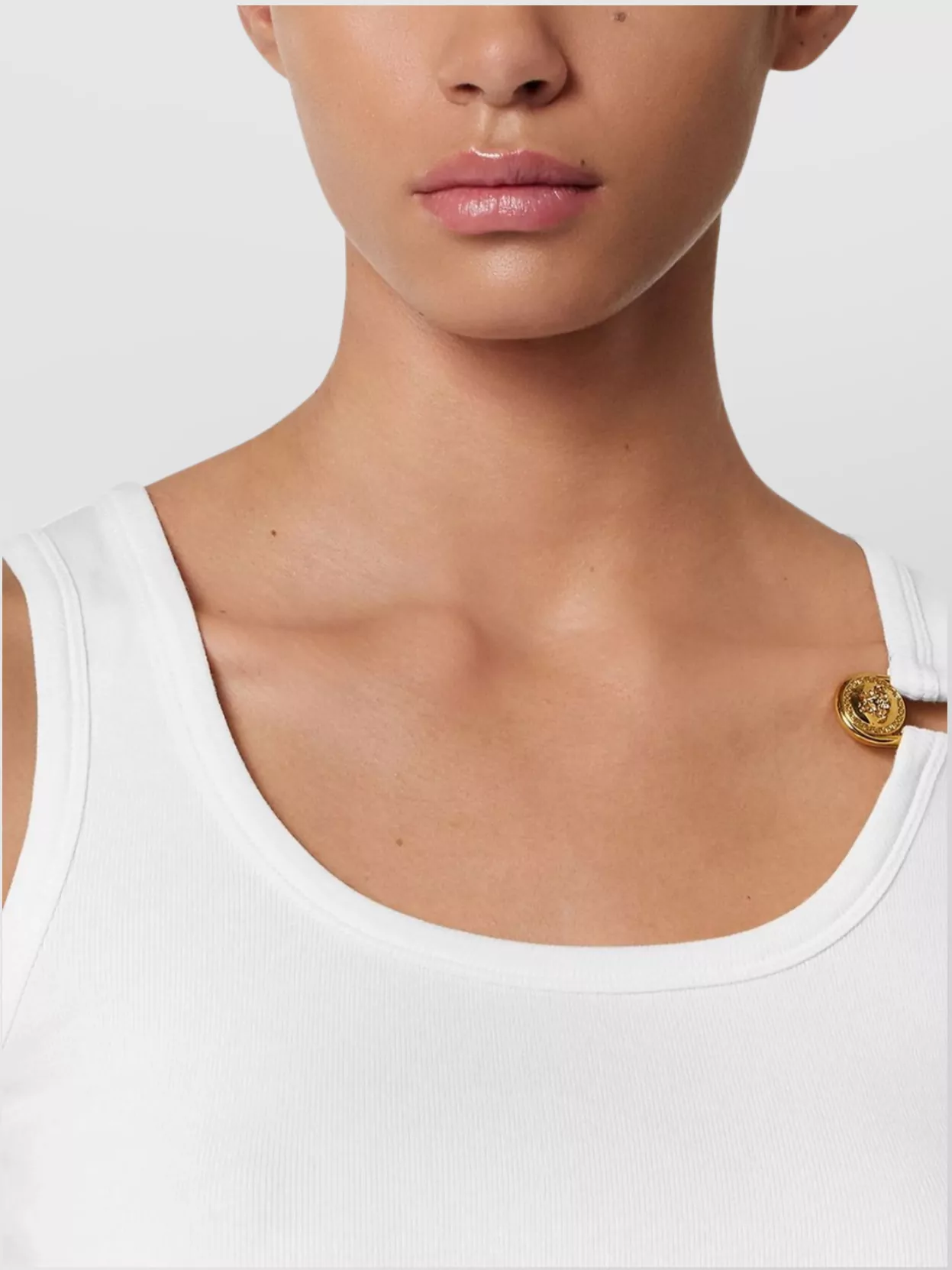 Versace Logo Cotton Tank Top