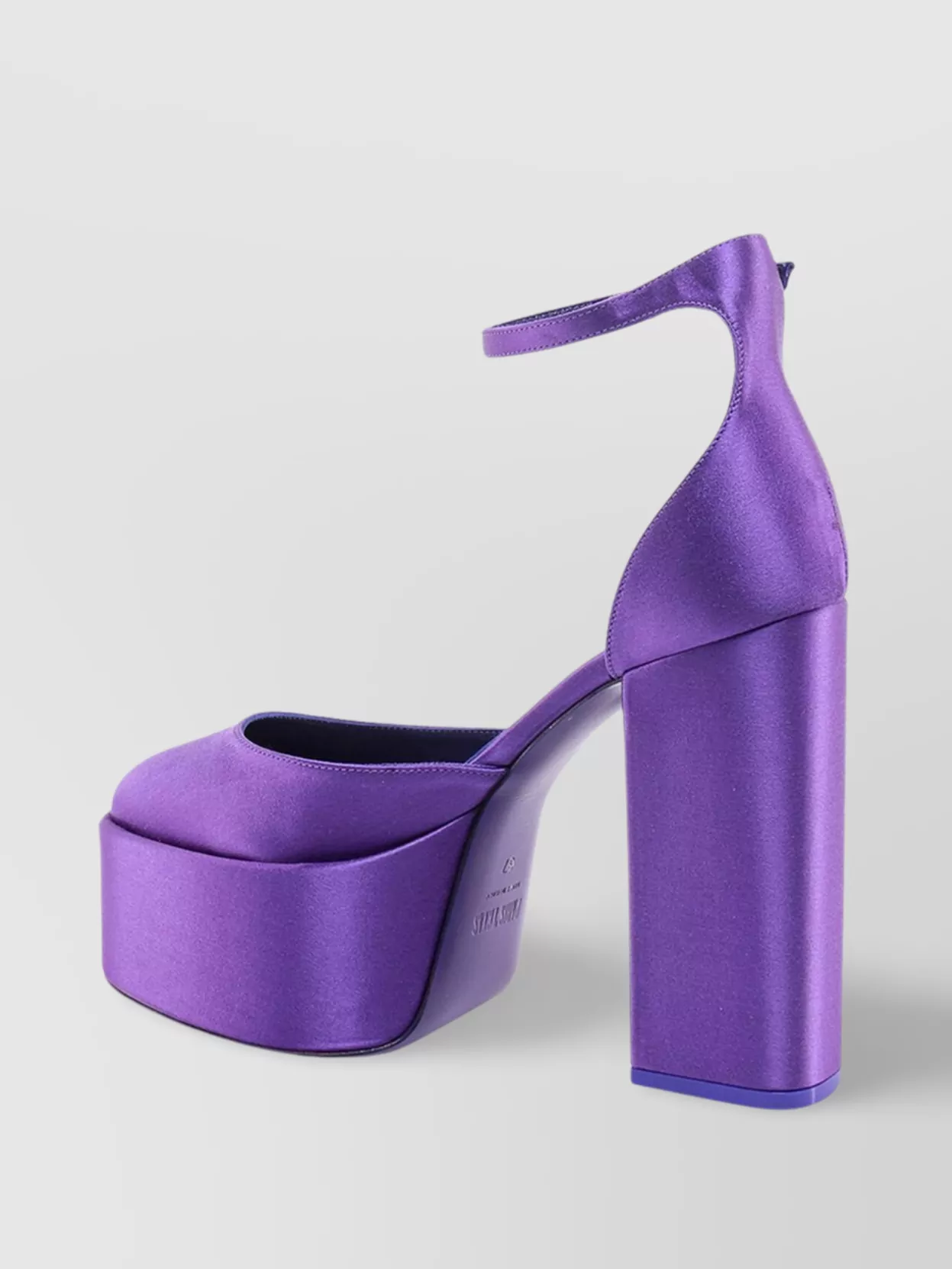 Paris Texas Satin Round Toe Platform Sandals