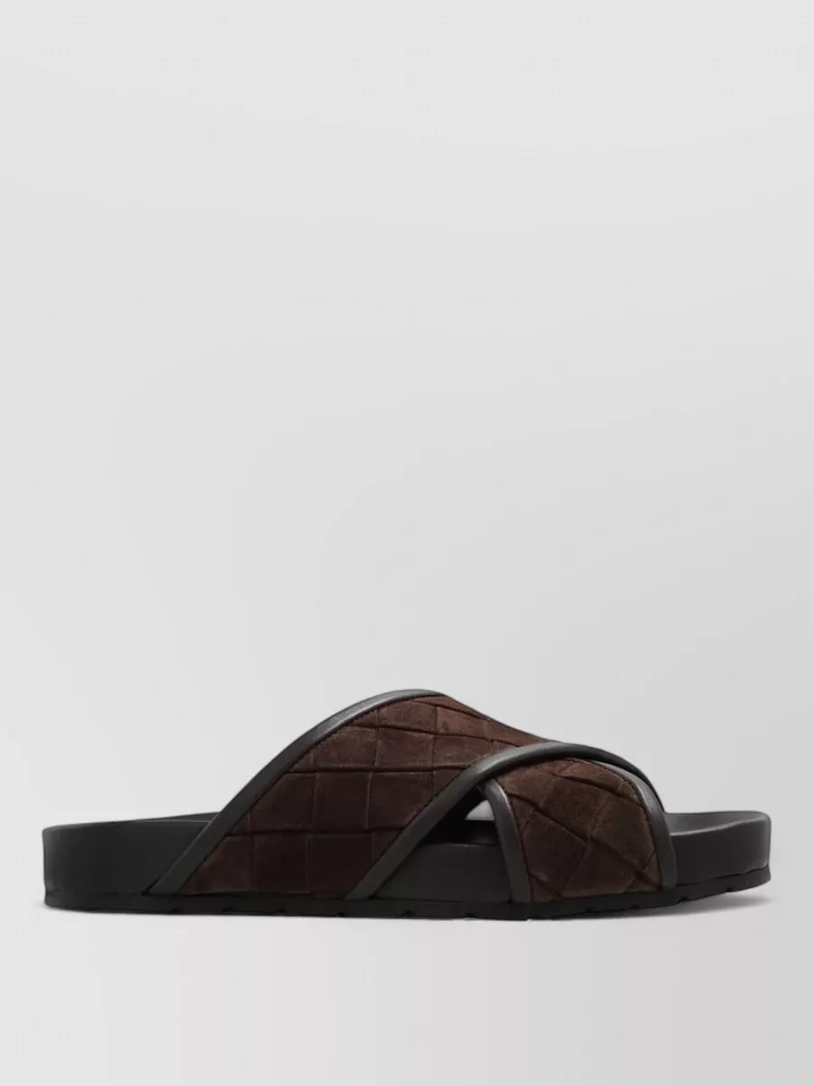 Bottega Veneta Lamb Leather Flat Sandals