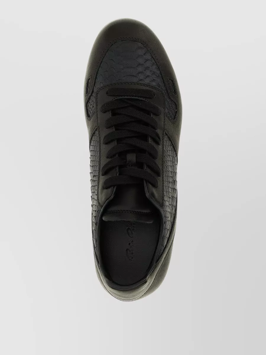 Rick Owens Leather Low-Top Sneakers