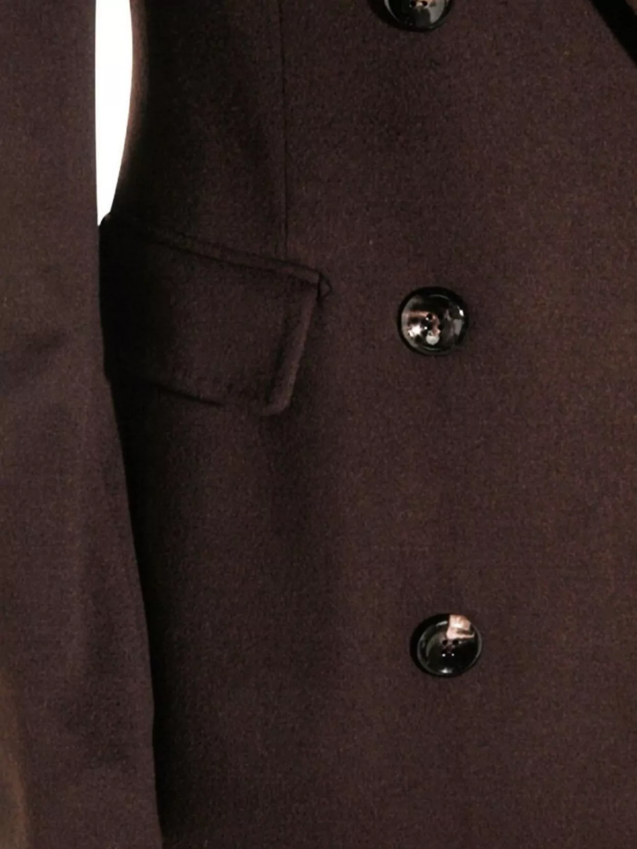 Tagliatore Wool And Cashmere Coat With Button Detailing In Brown