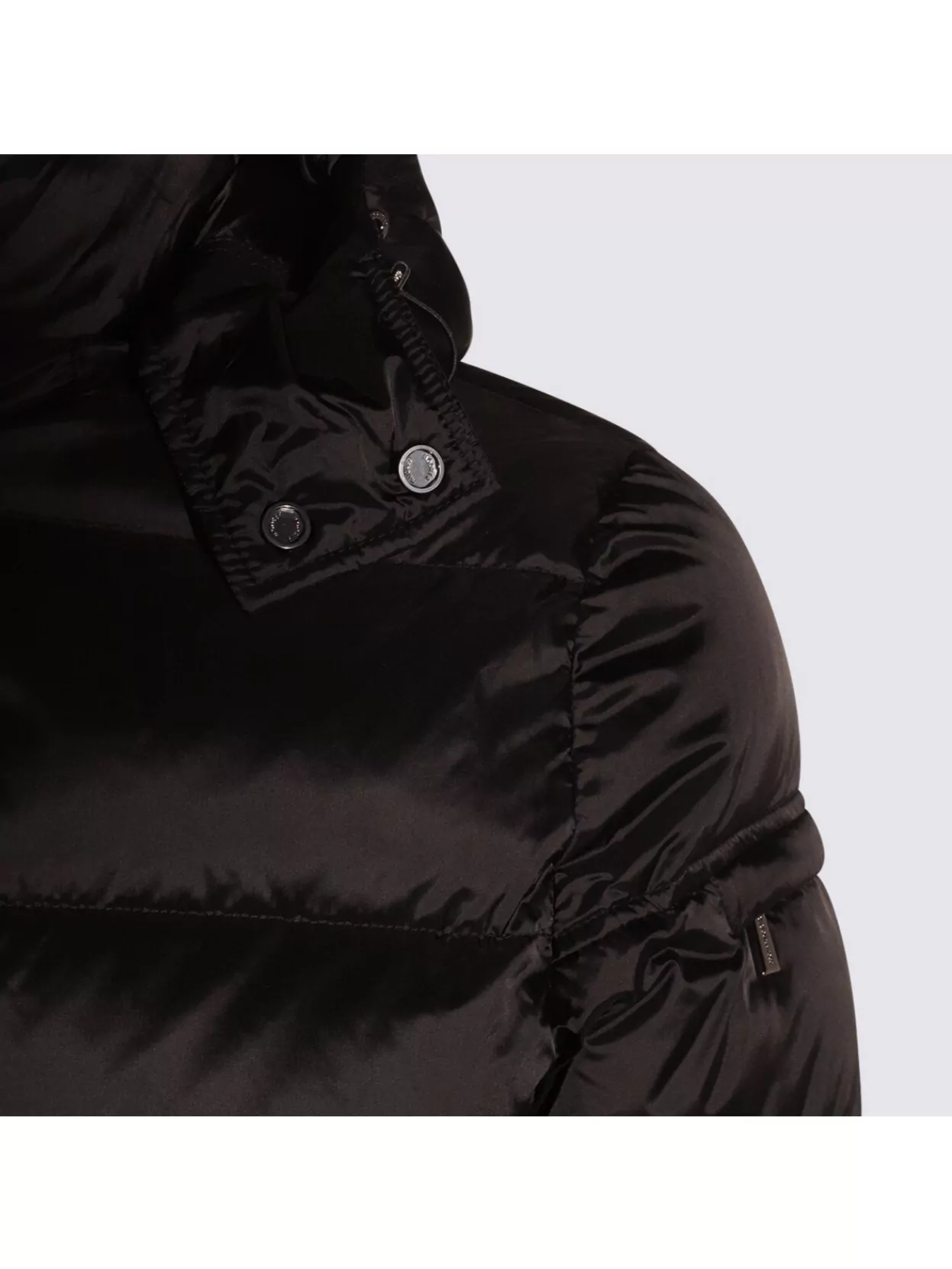Moorer Hooded Quilted Down Jackets With Side Pockets In Black