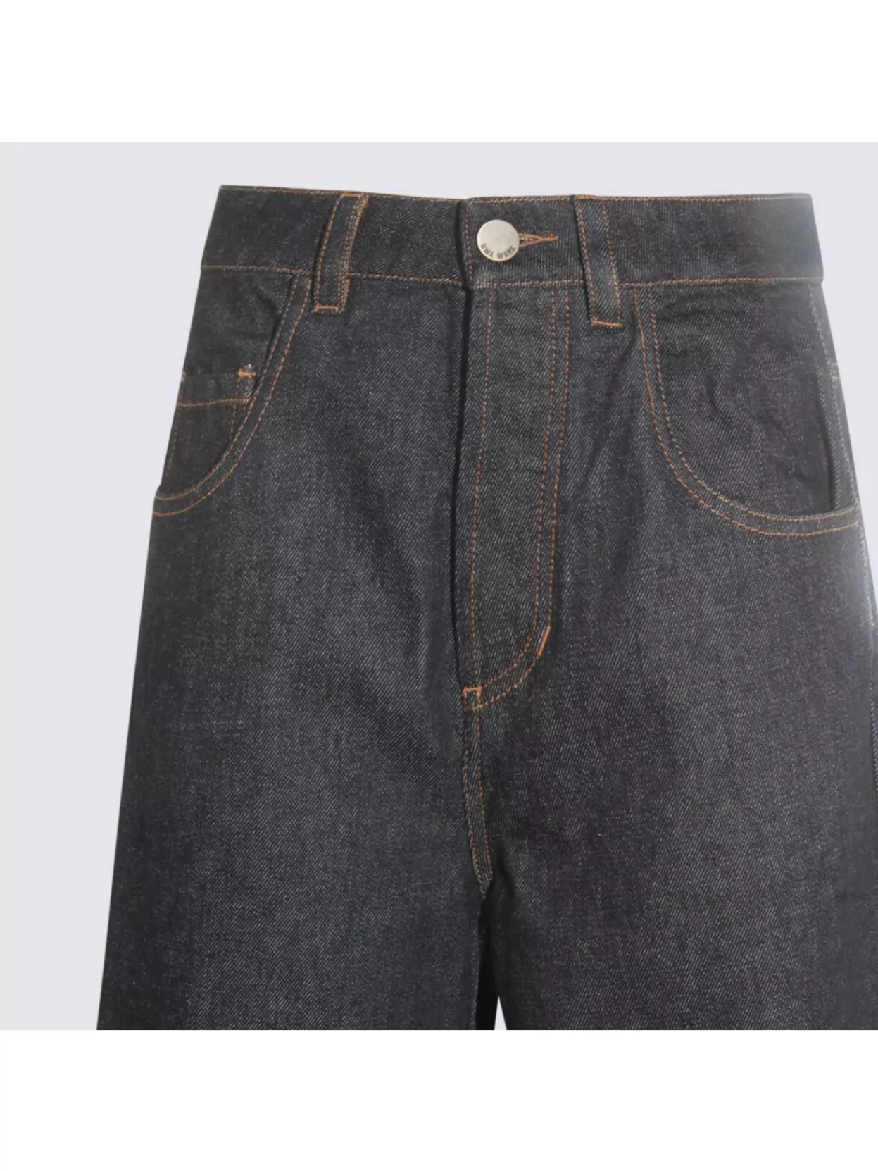 Uma Wang Straight Trousers With Pockets And Stitching In Black