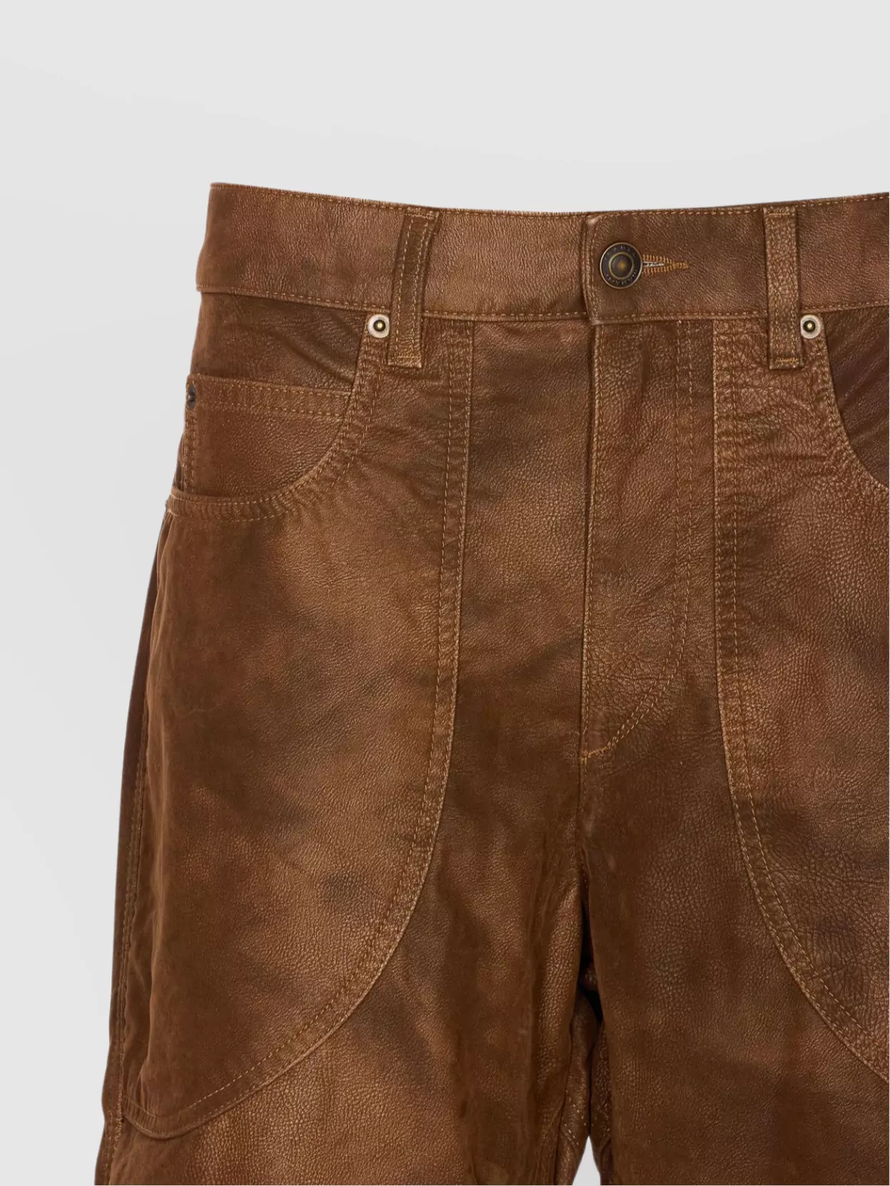 Isabel Marant Etoile Wide Leather Effect Trousers With Multiple Pockets