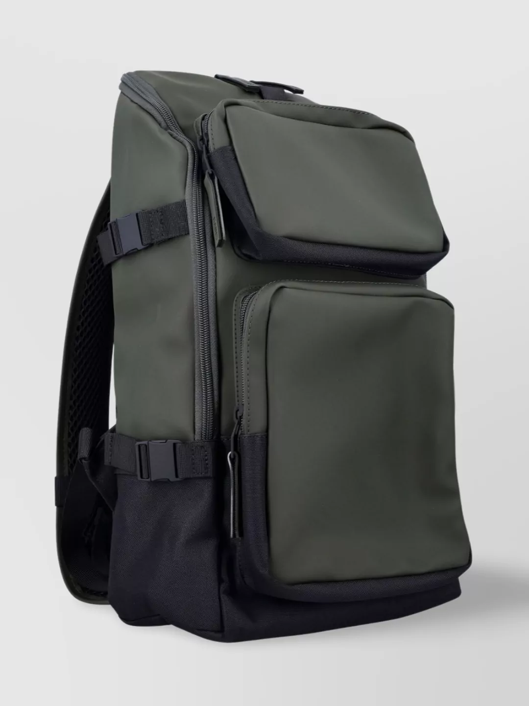 RAINS LARGE WATERPROOF ROLLTOP BACKPACK WITH MULTIPLE POCKETS