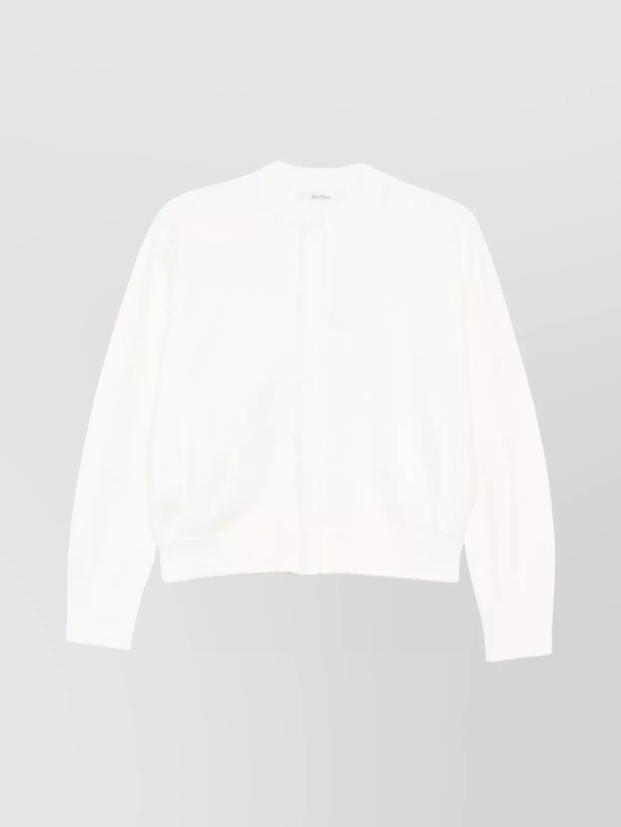 Max Mara Merino Wool Bomber Jacket With Long Sleeves