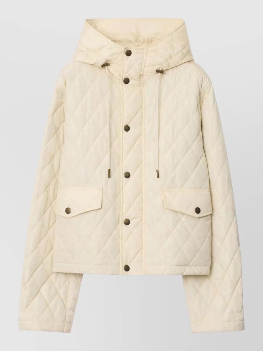 Burberry quilted hooded parka coat