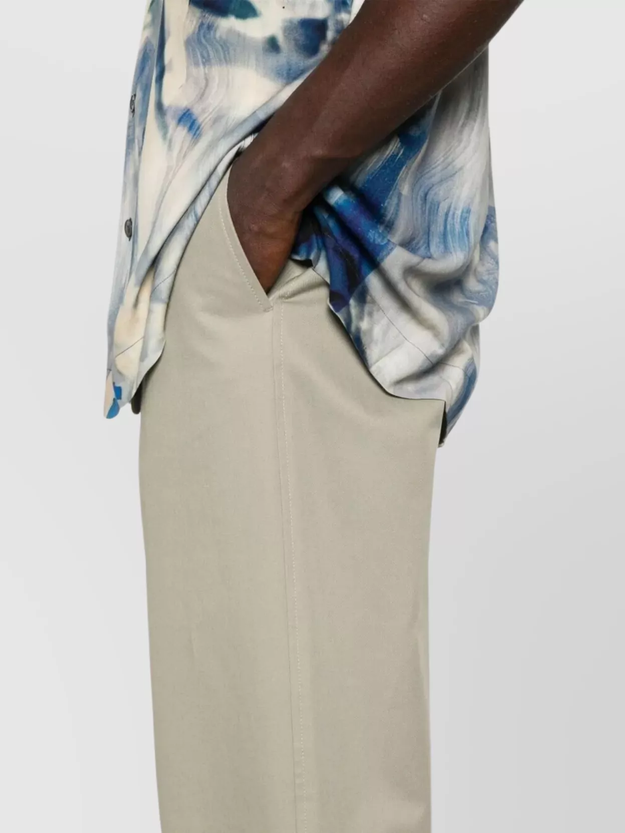 Lanvin Straight Leg Chino Trousers With Belt Loops