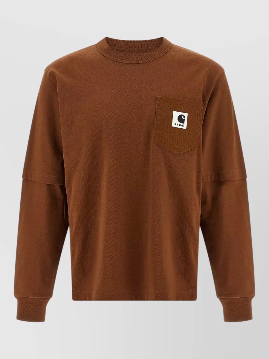 Sacai cotton long-sleeve t-shirt