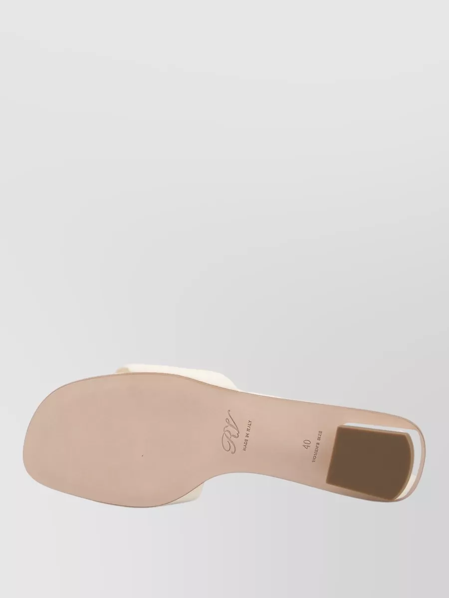 Roger Vivier Rv Leather Slides Padded Strap Buckle