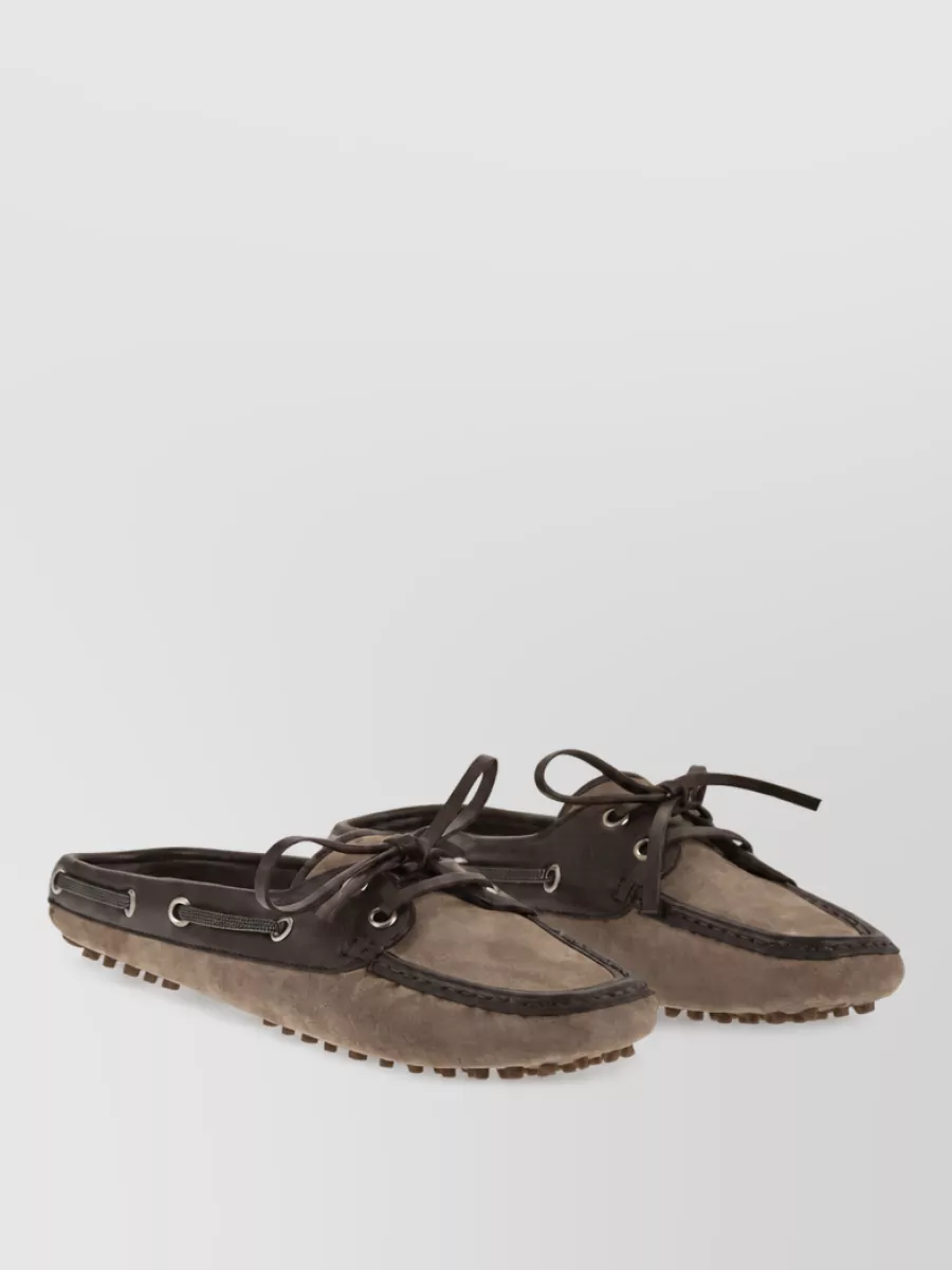 Brunello Cucinelli suede mules