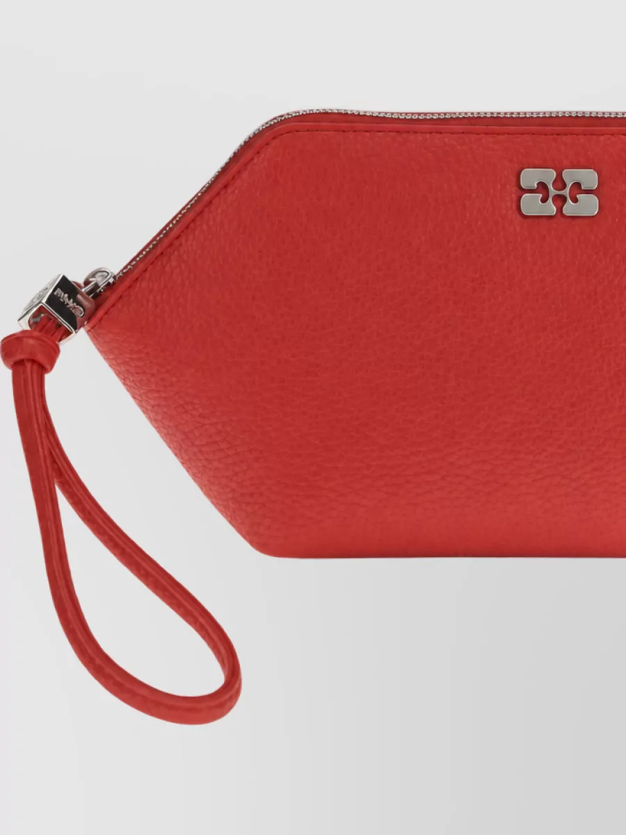 Ganni Bou Recycled Leather Clutch Bag