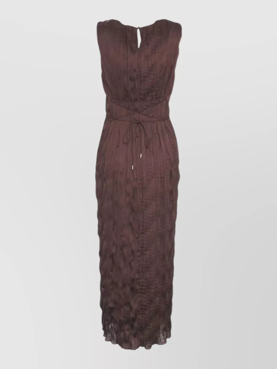 Staud Pleated Sleeveless Maxi Dress