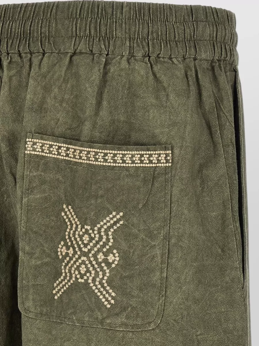 Isabel Marant Cotton Embroidered Tailored Bermuda Shorts