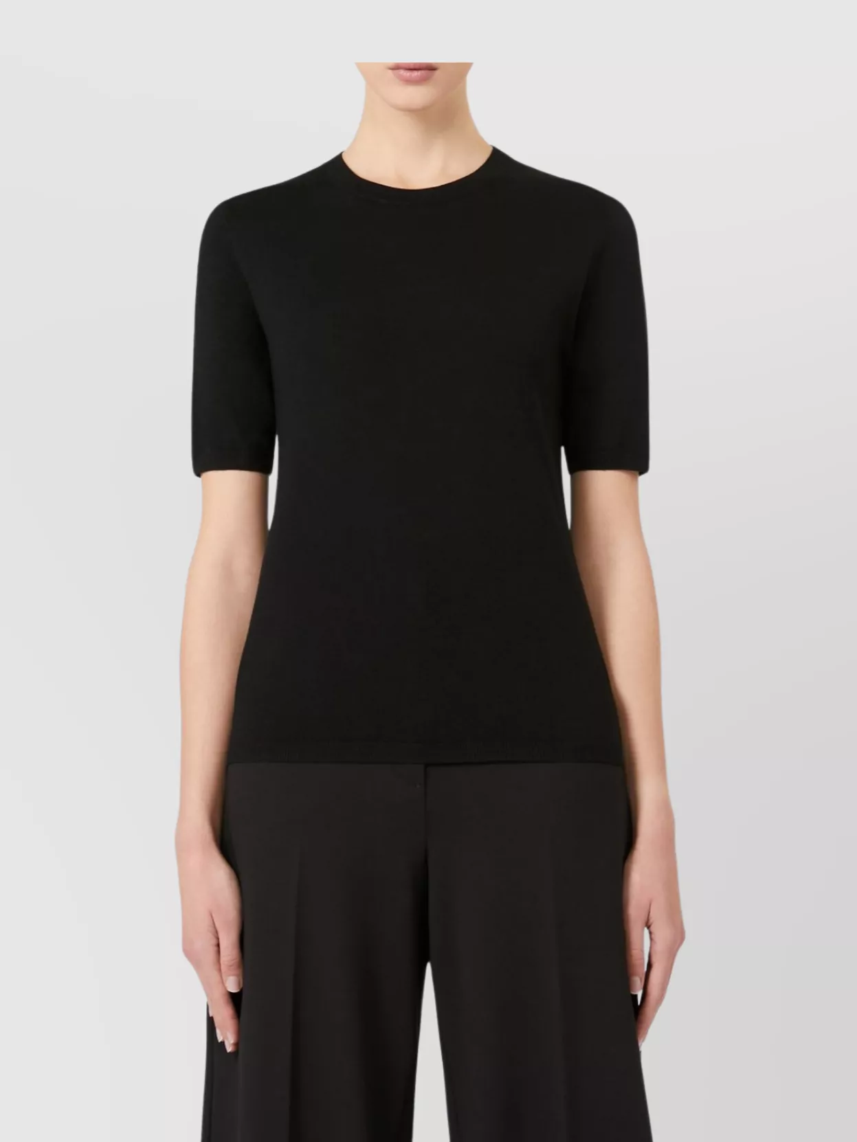 Max Mara Wool Crew Neck Slim Fit Sweater