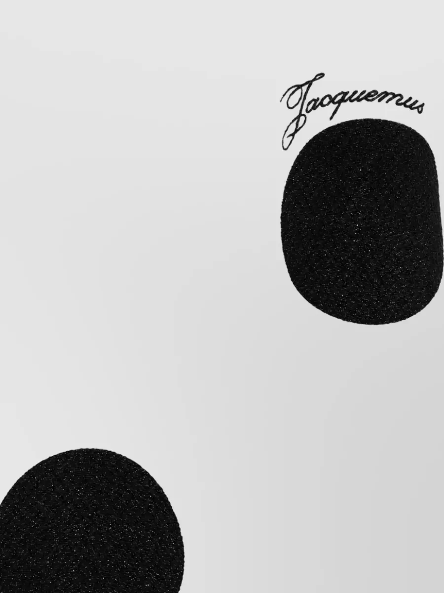 Jacquemus Polka-Dot Sleeveless High-Neck Midi Dress