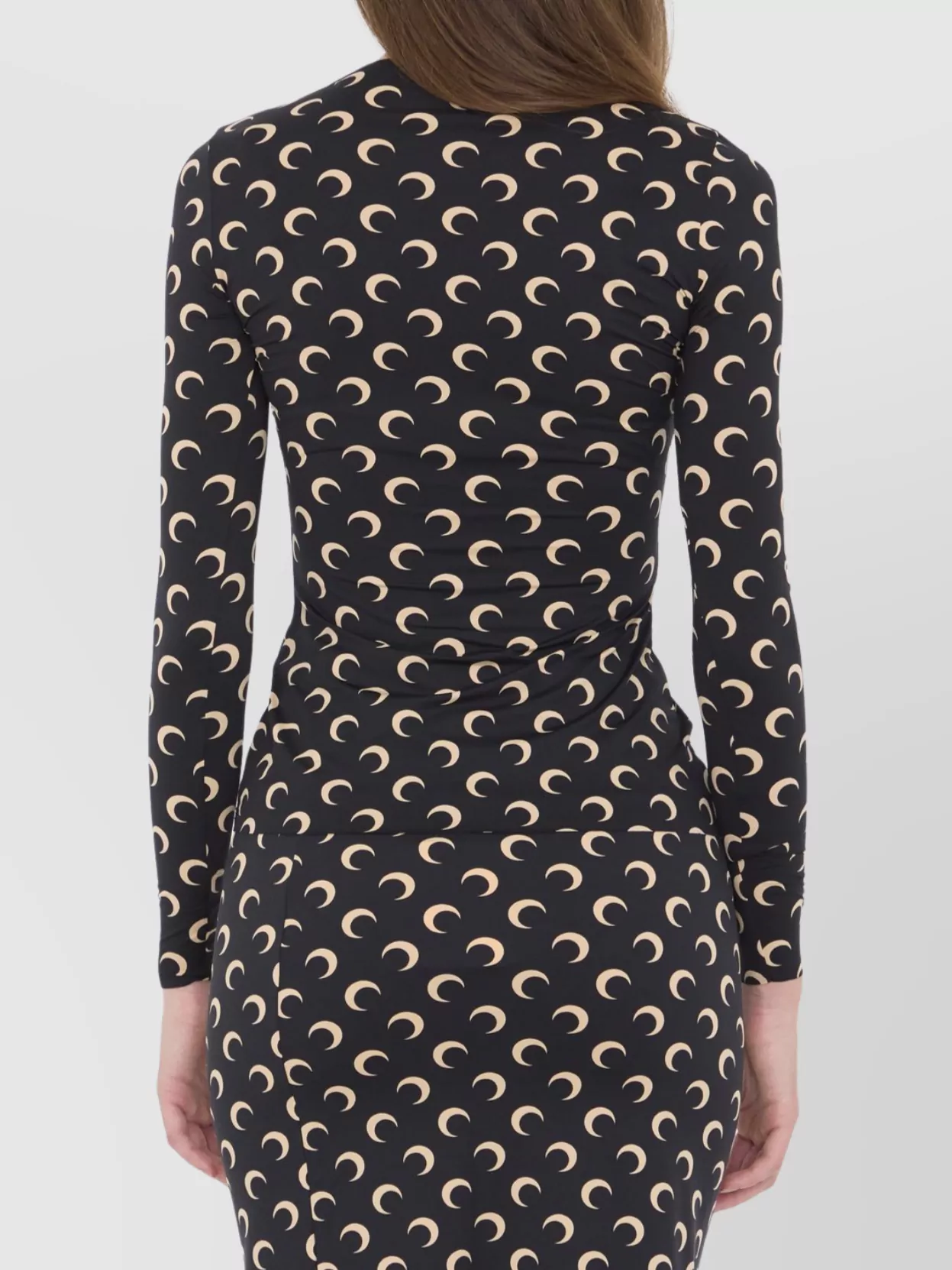 Marine Serre Jersey Top With Moon Print Design