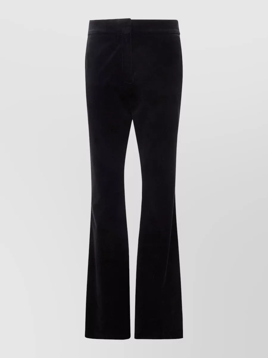 Golden Goose Velvet Flared Pants Star Embellishments In Black