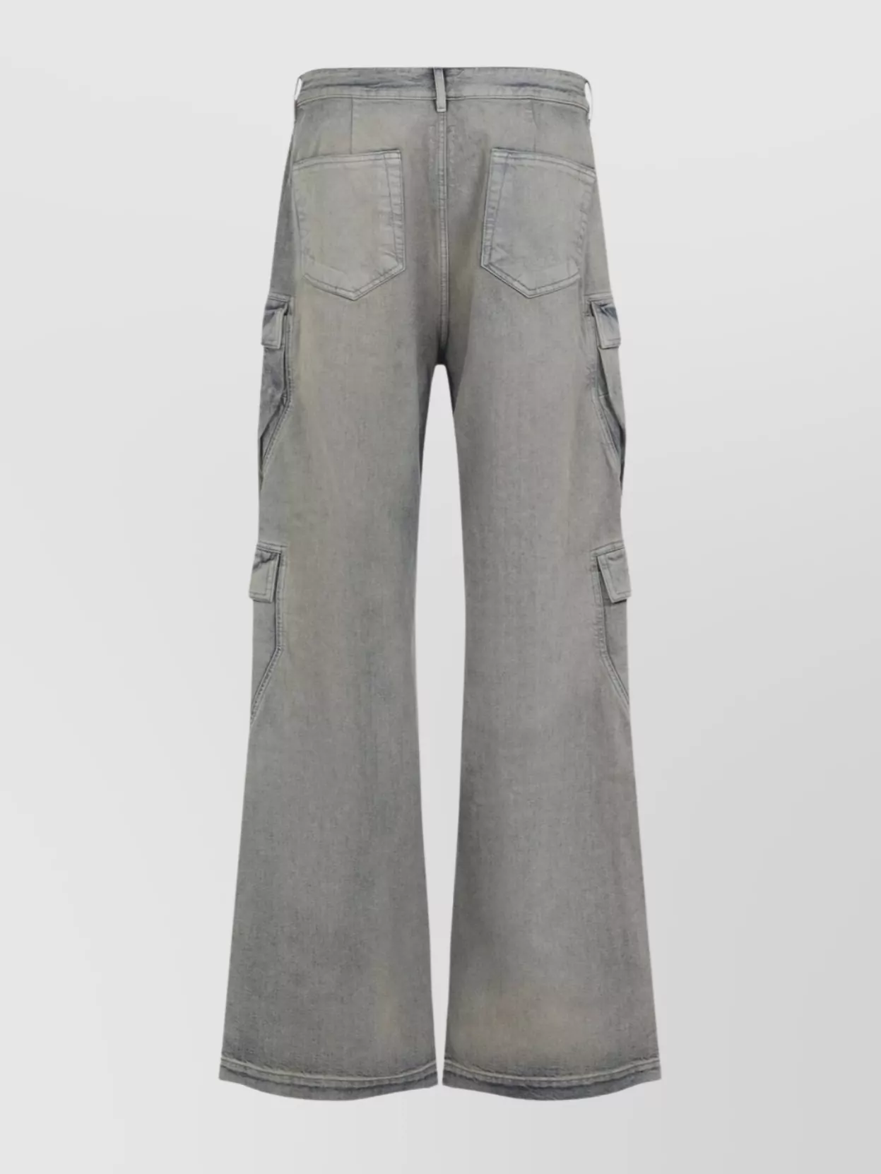 Rick Owens Drkshdw Wide Leg Cargo Style Denim Trousers