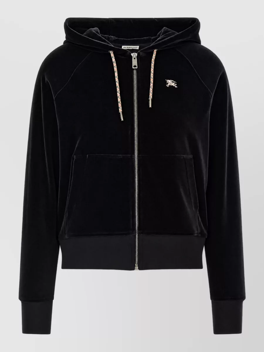 Burberry cotton velvet hoodie