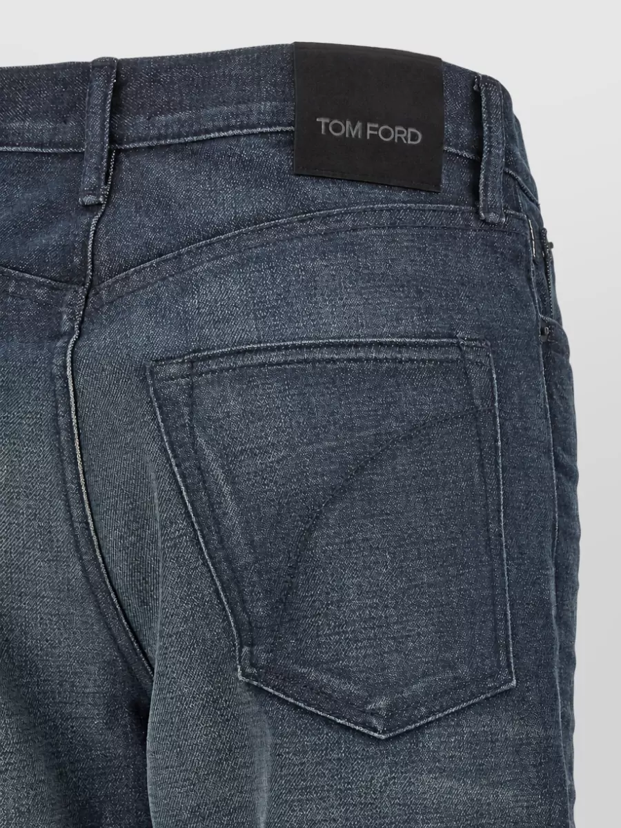 Tom Ford Denim Low-Rise Wide-Leg Jeans