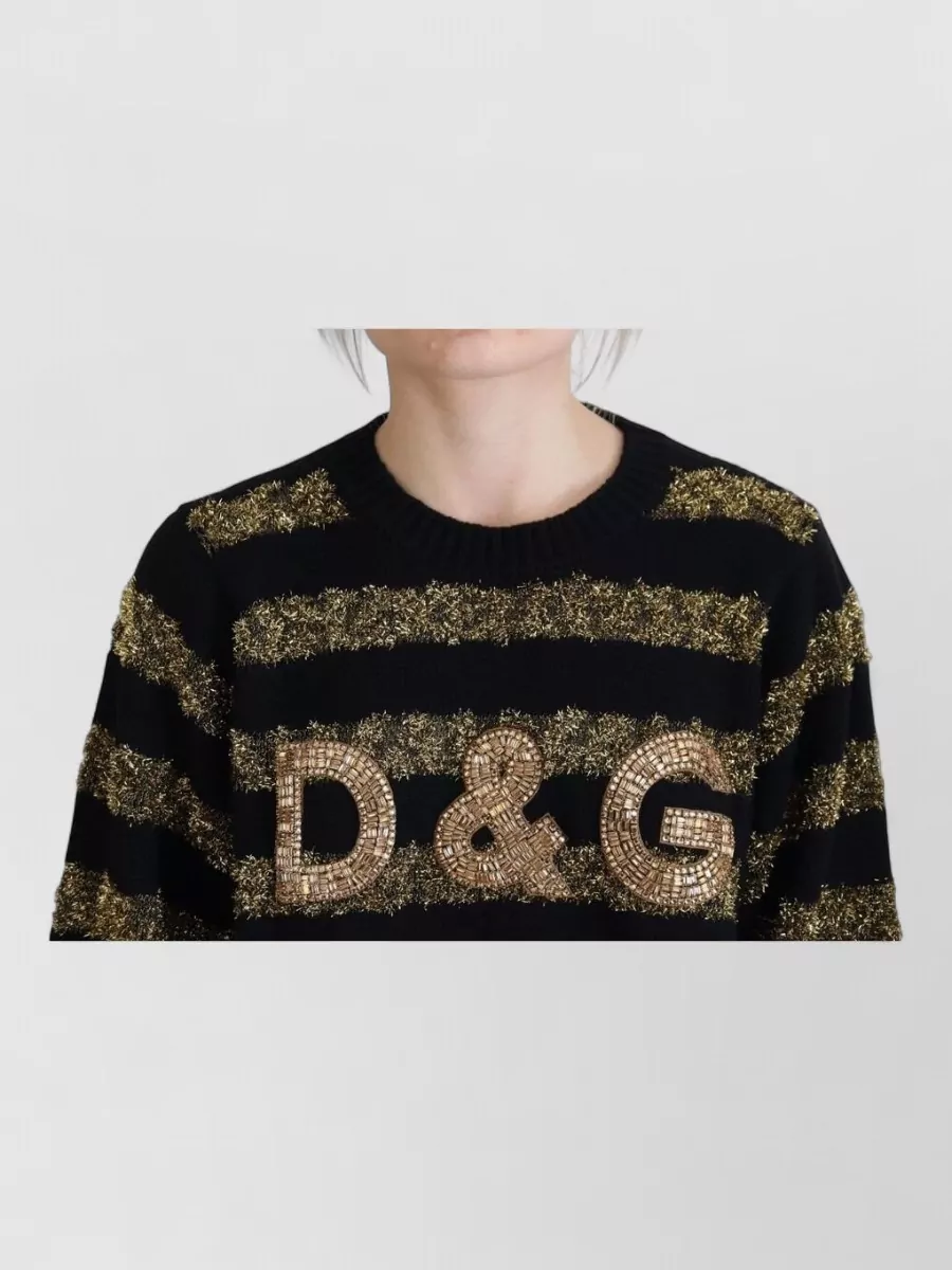 Dolce&Gabbana Cashmere Crystal-Embellished Sweater