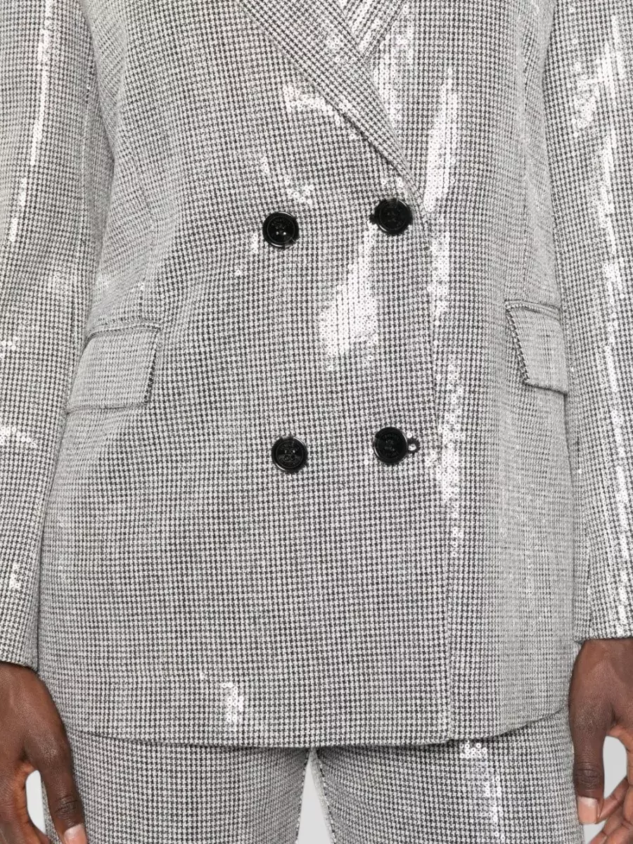 Ermanno Firenze Sequined Double-Breasted Jacket