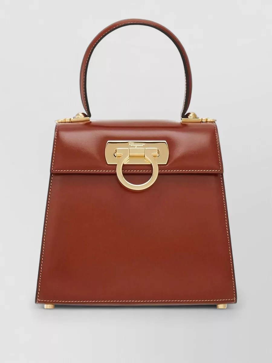 Ferragamo studio bag small leather top handle bag