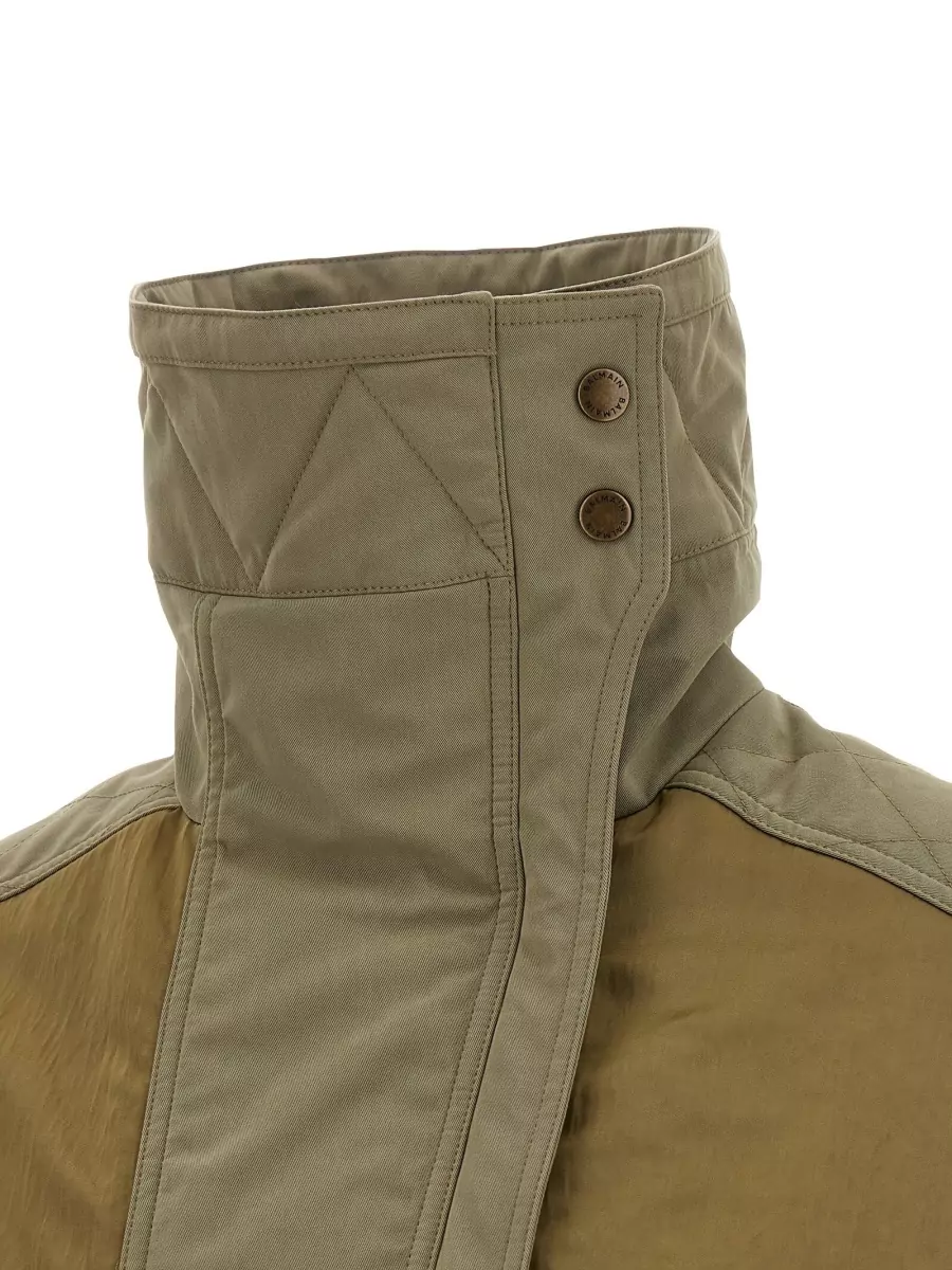 Balmain Quilted Utility Bomber Jacket
