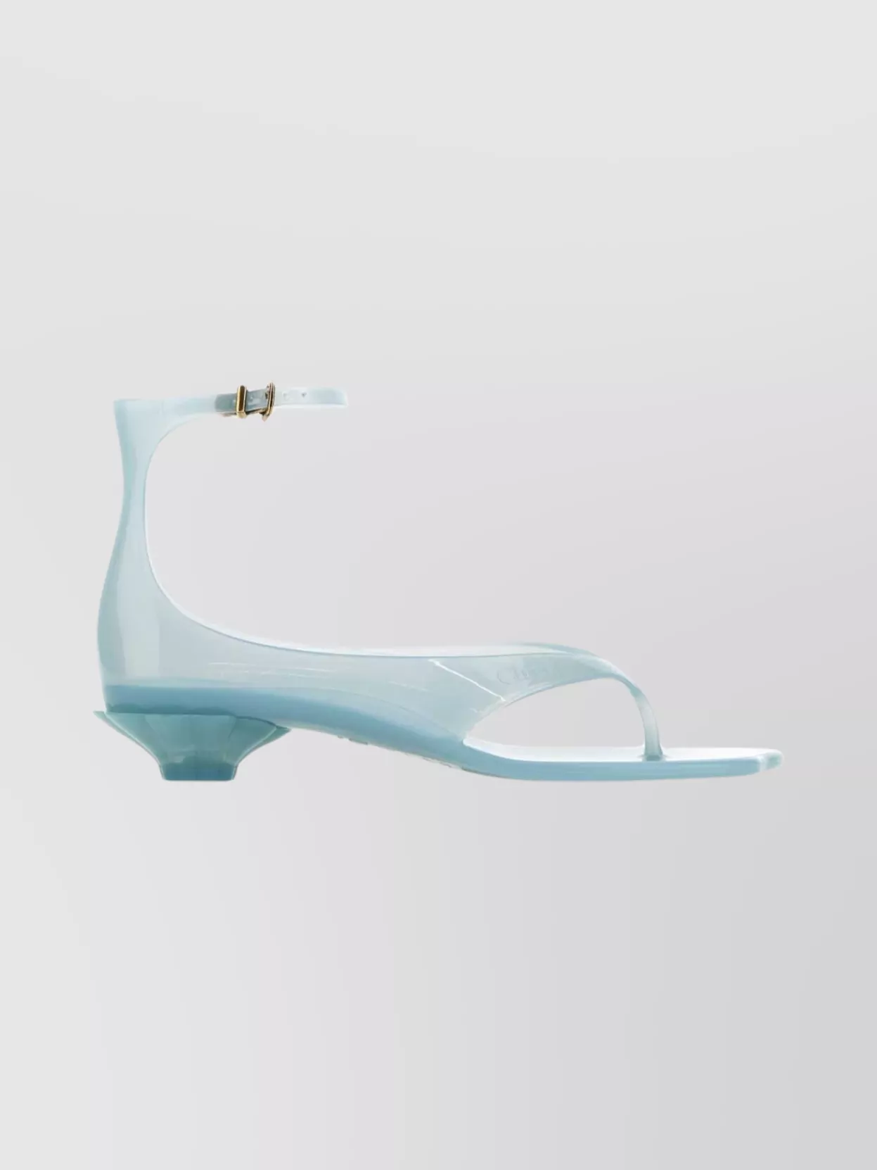 Chloé Chloe Women Pastel Light-blue Tpu Chloe Jelly Thong Sandals In Blue