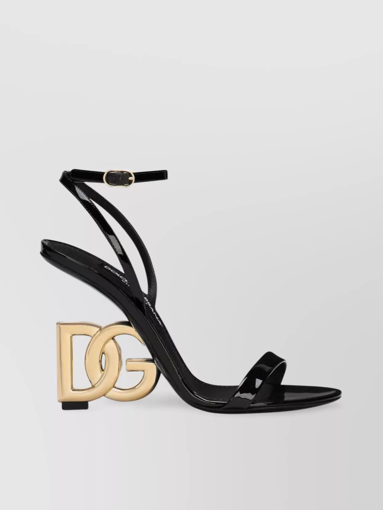 Shop Dolce & Gabbana Gilded Carbon Heel Sandals