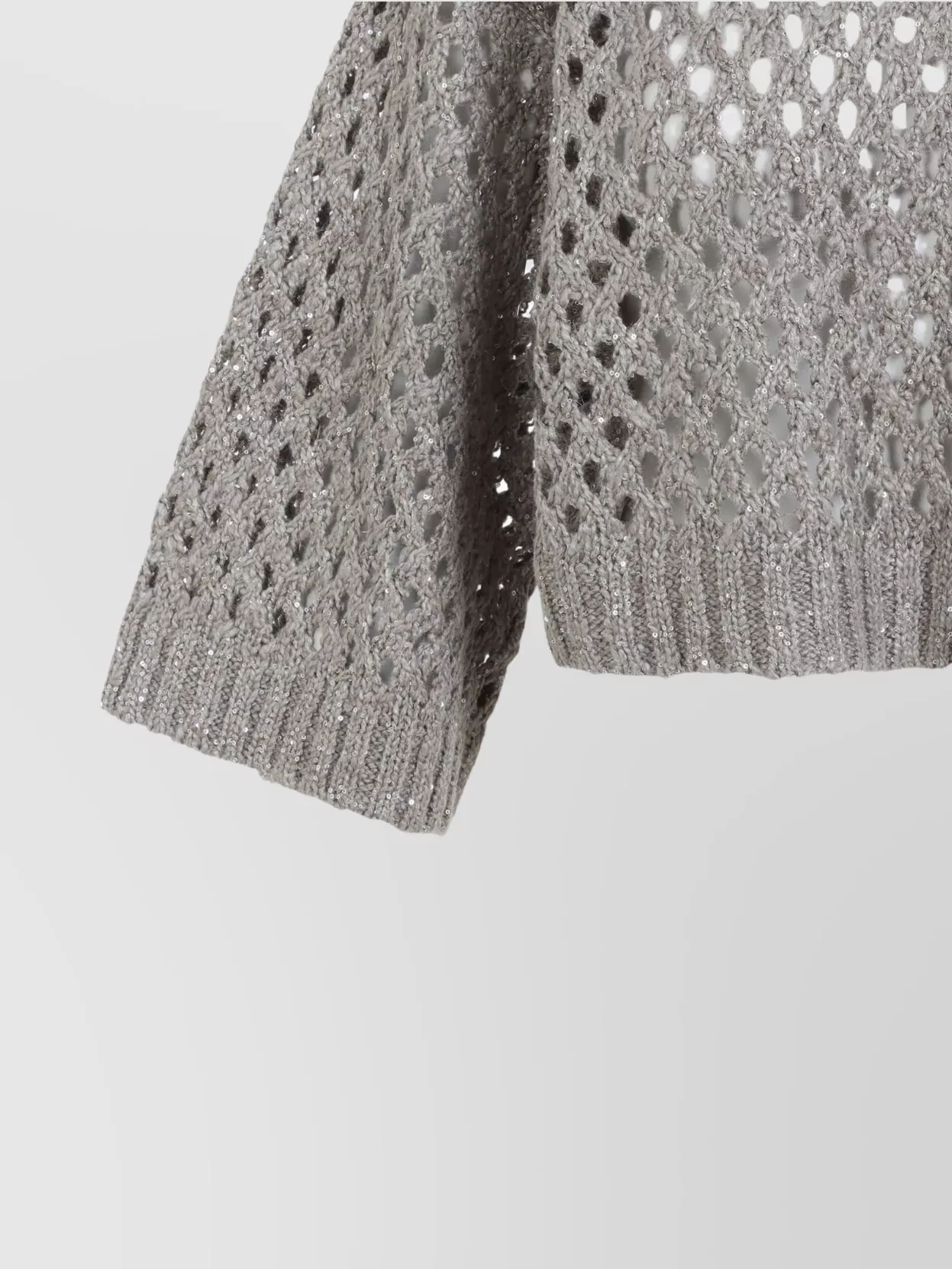 Brunello Cucinelli Mesh Knit Sweater Perforated Design