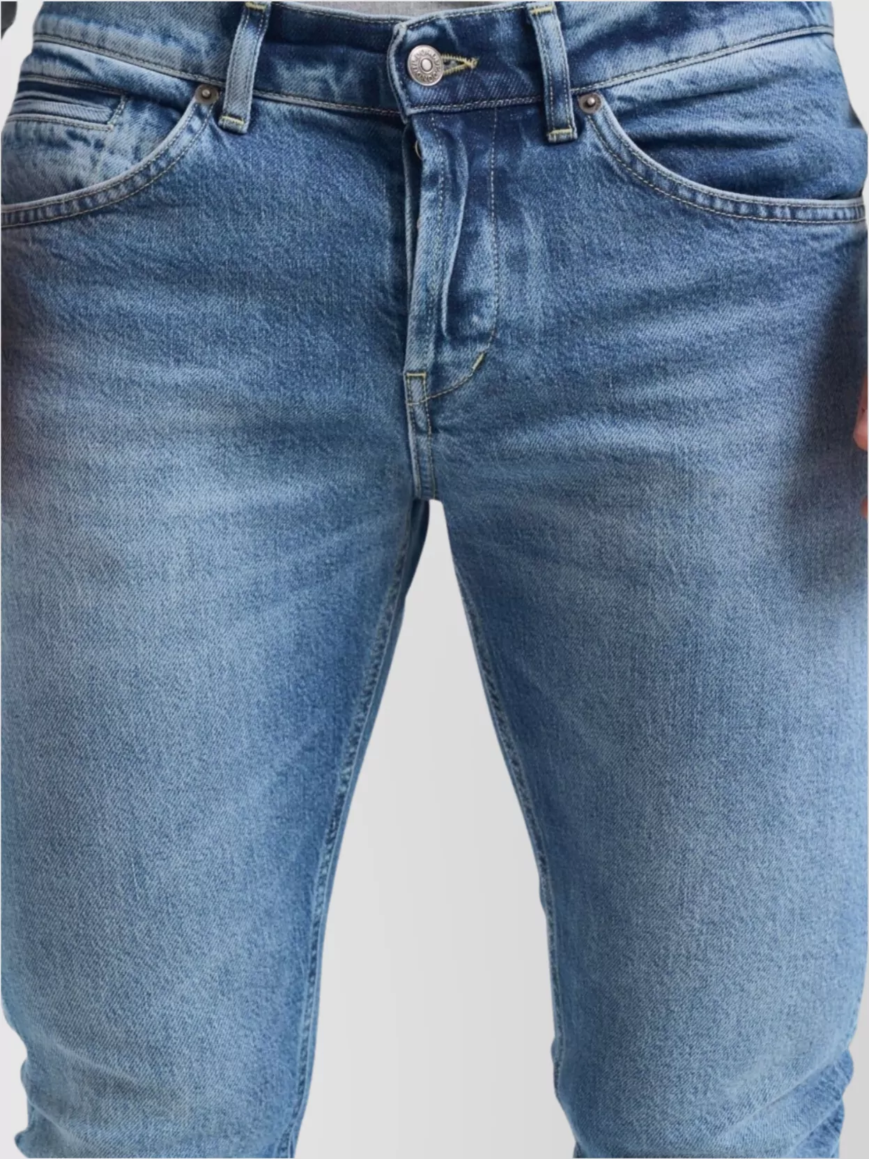 Dondup Straight Leg Jeans Featuring Five Pocket Design In Blue