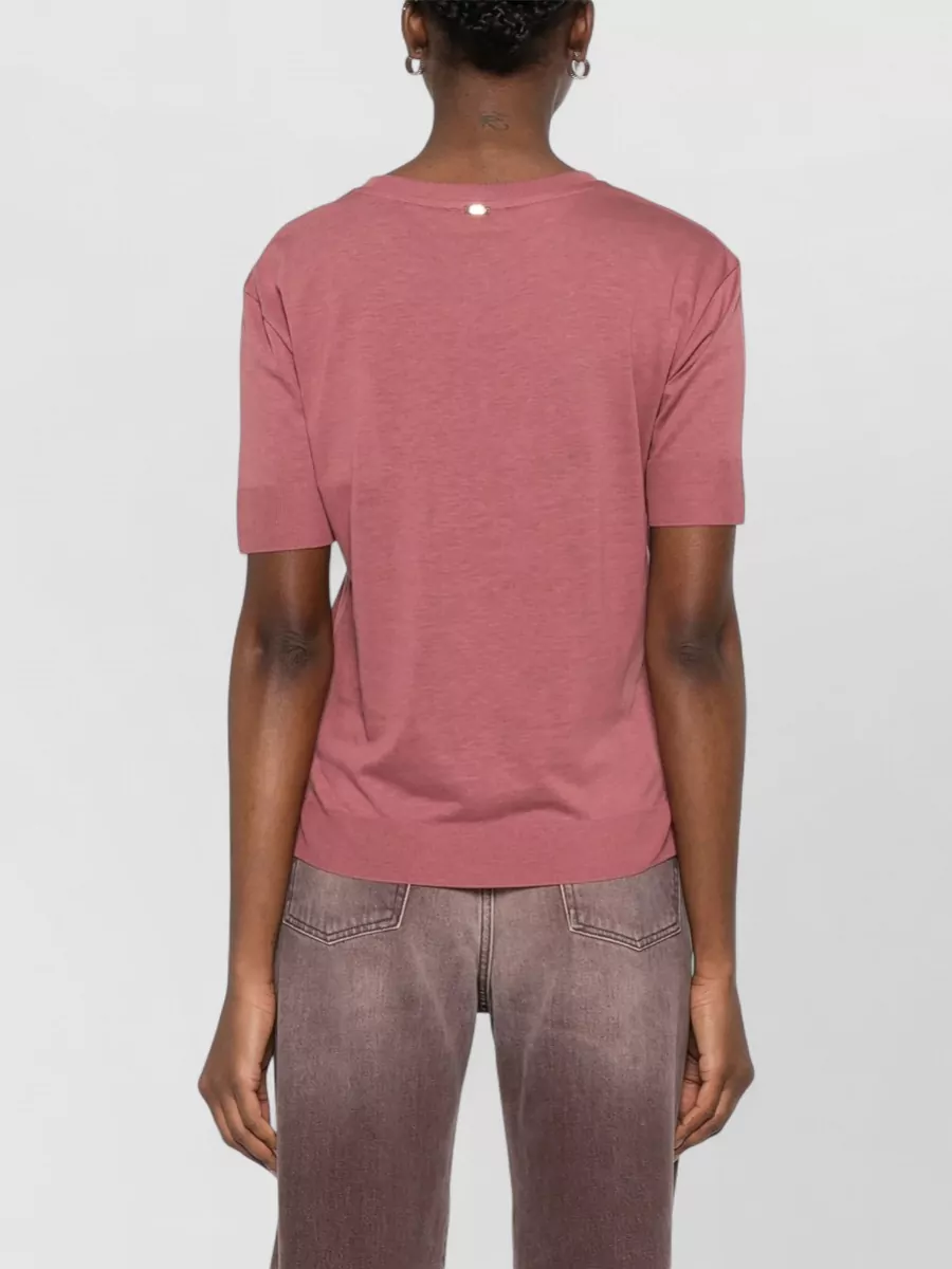 Herno Short Sleeve Round Neck Knit Top