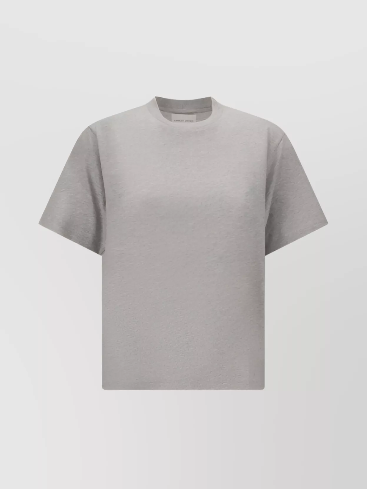 LOULOU STUDIO RIBBED CREW NECK COTTON T-SHIRT